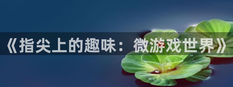 奇亿娱乐官网：《指尖上的趣味：微游戏世界》